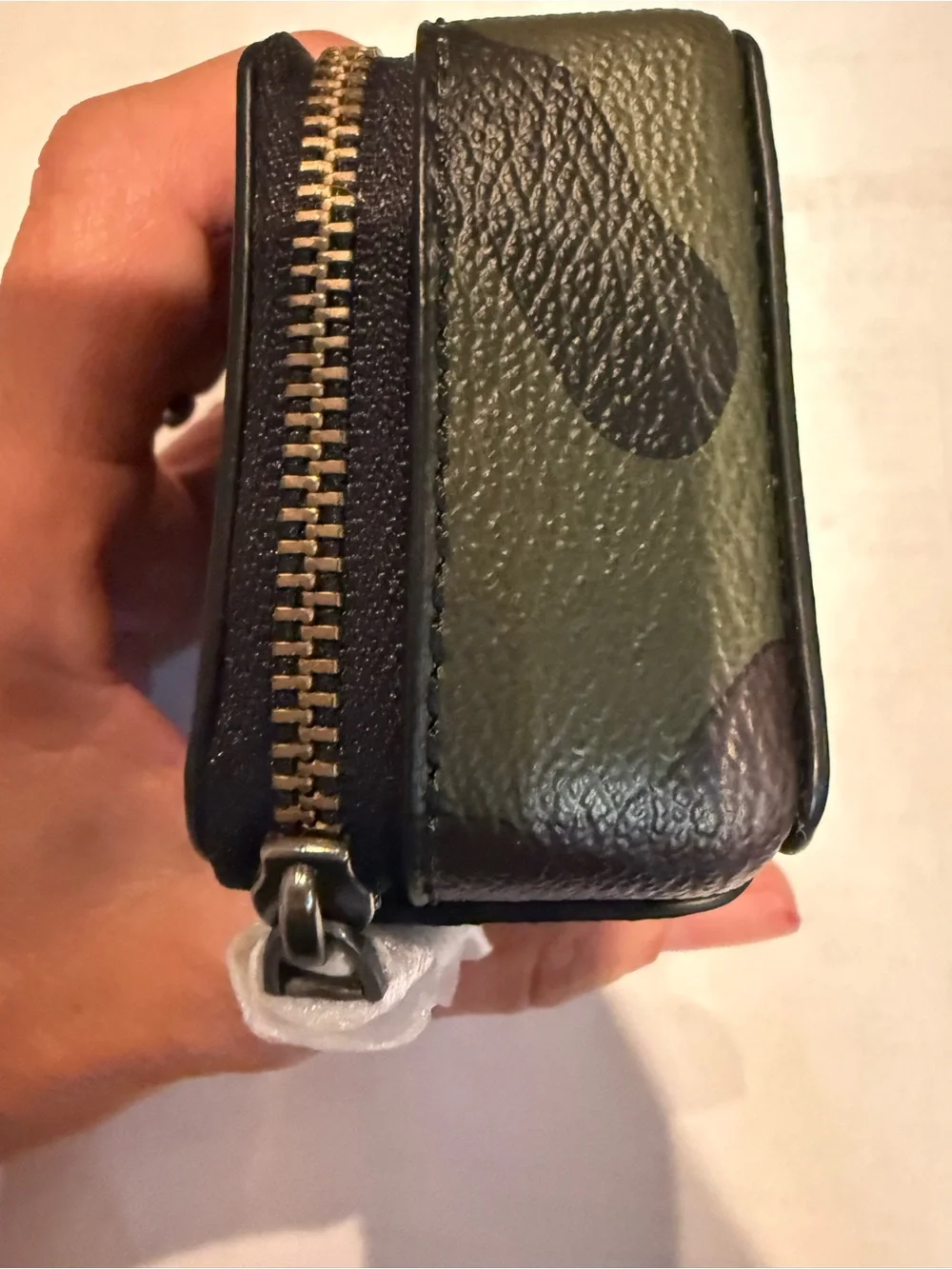 Vintage Coach Men's Camouflage Leather Zip Medicine Case
